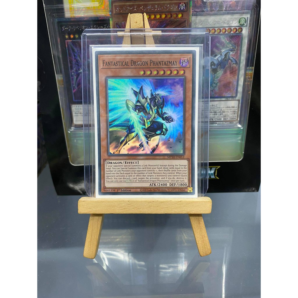Lá bài thẻ bài Fantastical Dragon Phantazmay - Super Rare - Tặng bọc bài nhựa bảo quản