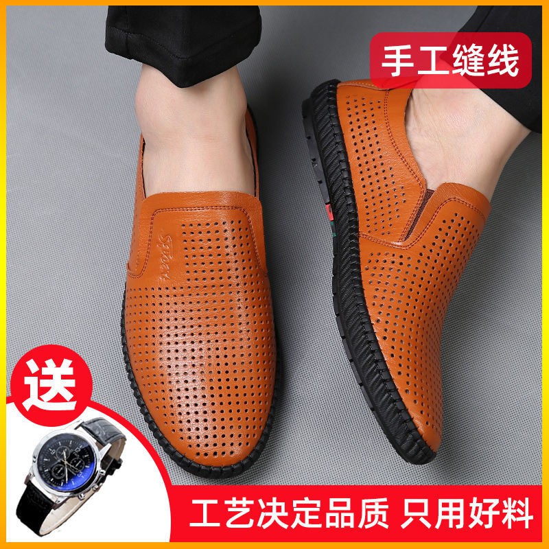 Crocs Giày Sandal Da Đục Lỗ Thời Trang Xu Hướng Cho Nam