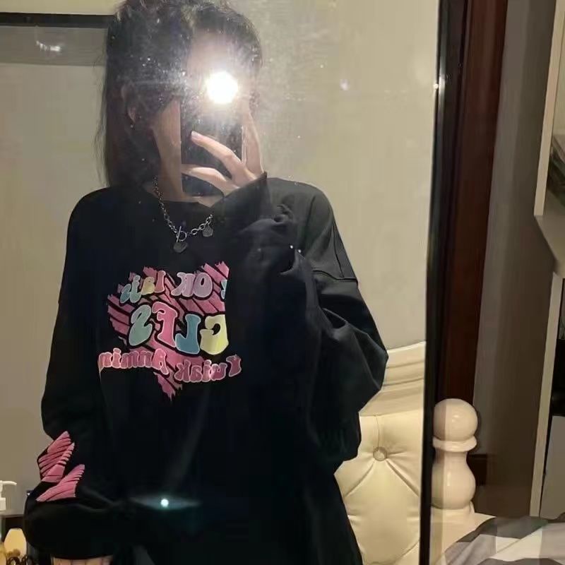 Áo Sweater Cổ Tròn Dáng Rộng Thời Trang Mùa Đông Dành Cho Nữ