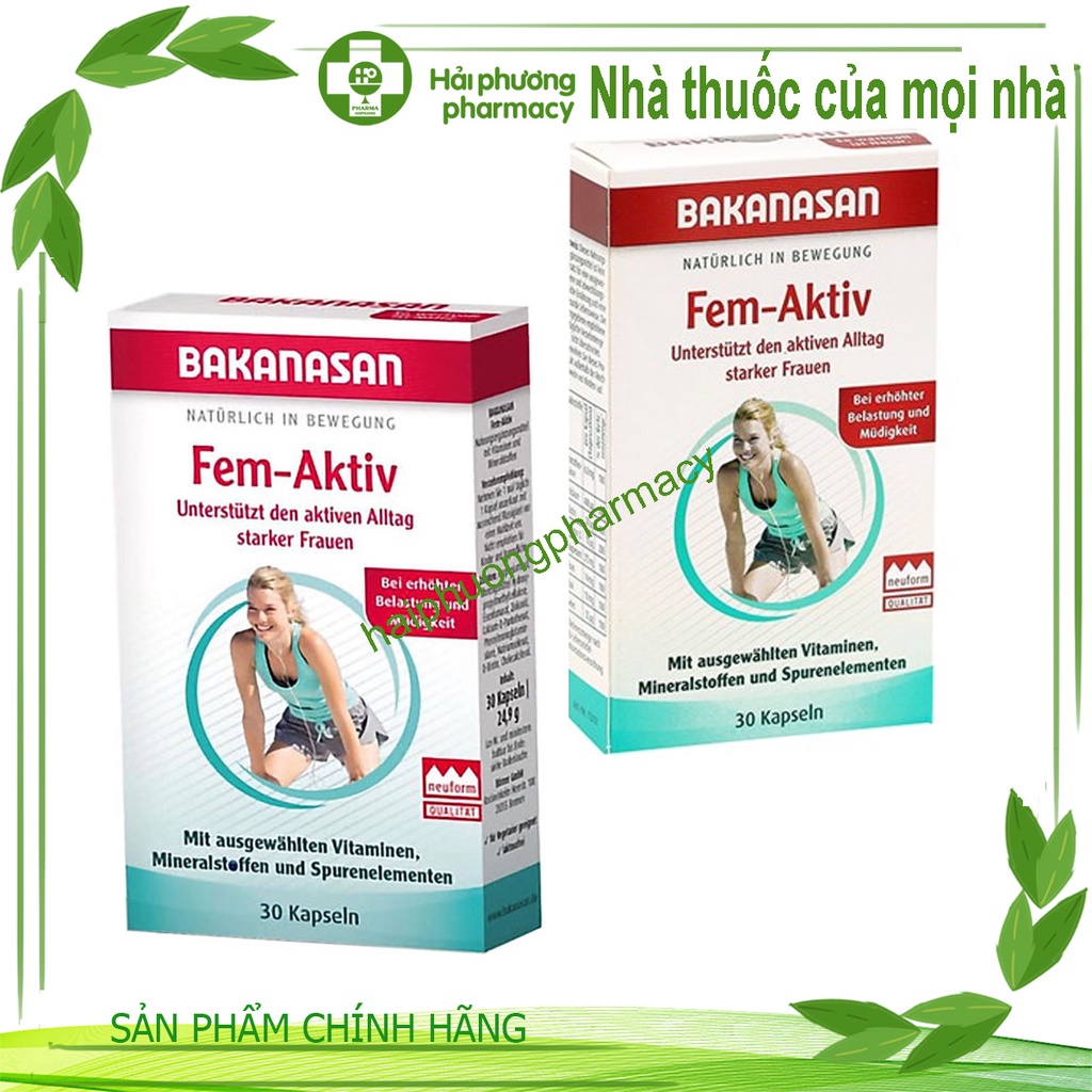 Bakanasan Fem- Aktiv bổ sung sắt vitamin và các loại khoáng chất cho cơ thể