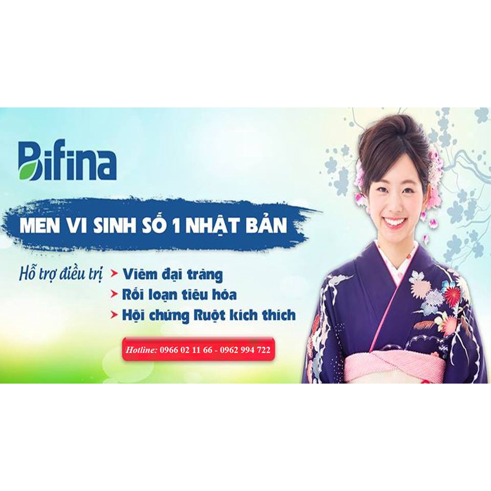 Men vi sinh Bifina Nhật Bản - Bifina Ex cho cho trẻ em,người lớn, bà bầu,táo bón,tiêu chảy,đầy hơi - Ecostar