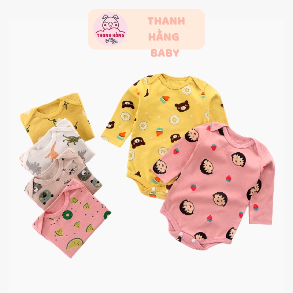 Bodysuit cho bé, body dài tay cho bé trai bé gái Thanh hằng baby 5 - 13 kg