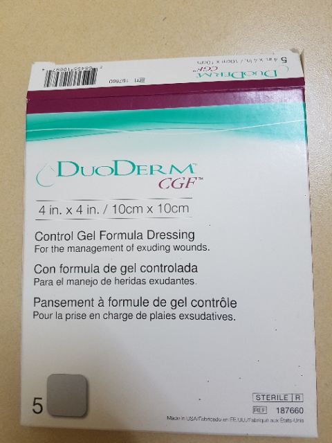 Miếng dán chống loét tỳ đè, vết thương, bỏng...Duoderm CGF Usa