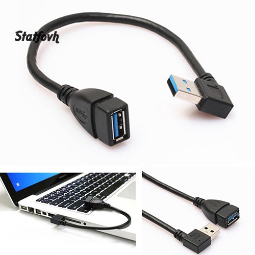 Cáp Nối Dài Usb 3.0 Đầu Cái Sang Đầu Đực Góc 90 Độ