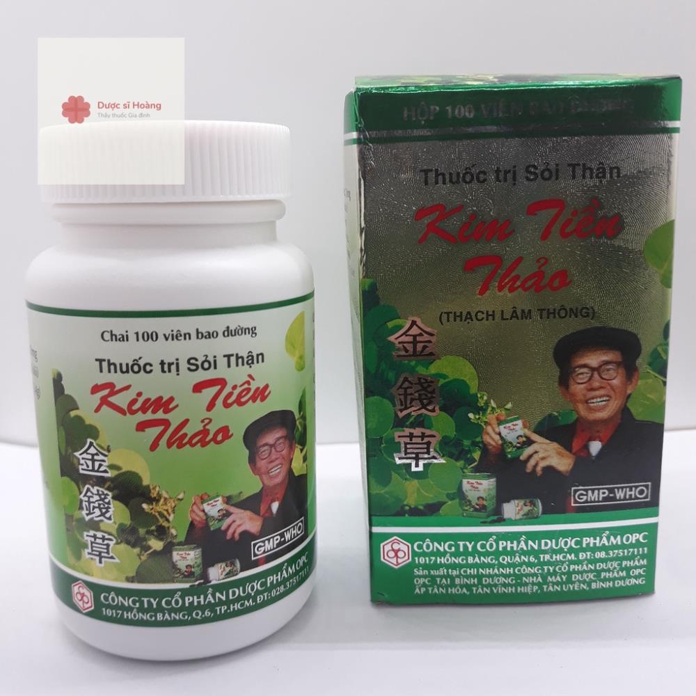 Kim Tiền Thảo - Làm mòn sỏi đường tiết niệu,sỏi thận -Lọ 100 viên bao đường