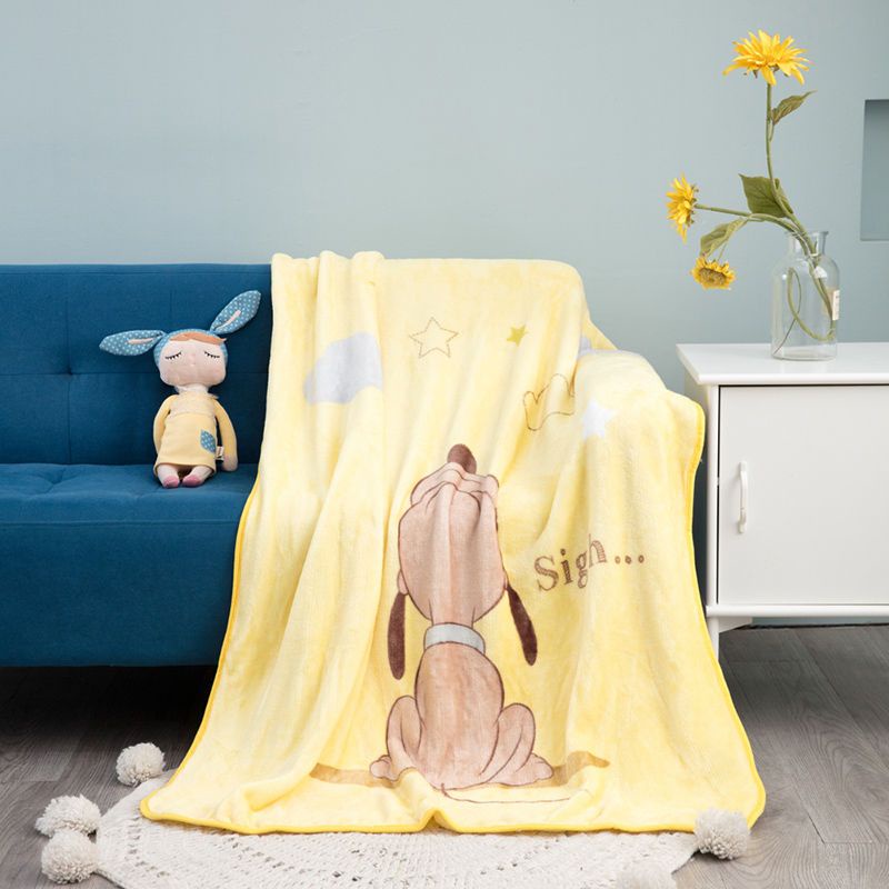 Chăn Flannel Mềm Mại Họa Tiết Chuột Mickey Hoạt Hình Dành Cho Trẻ Em