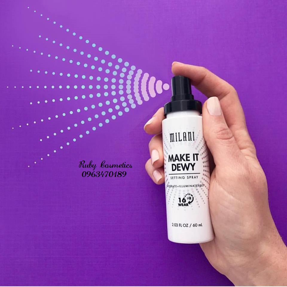 Xịt Khoáng Cố Định Lớp Makeup Milani Make It Dewy 3-in-1 Setting Spray Hydrate + Illuminate (60ml) | BigBuy360 - bigbuy360.vn