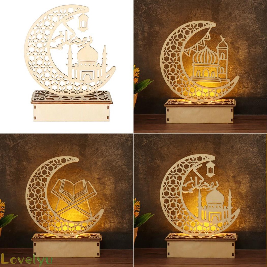 Bảng Gỗ Hình Ngôi Sao Mặt Trăng Có Đèn Led Thân Thiện Với Môi Trường