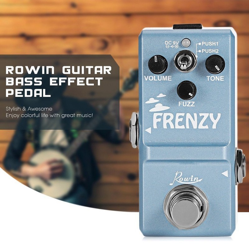Rowin LN-322 FRENZY Guitar Effect Pedal Classic Fuzz Tone Creamy Violin-Like Sound Mini Full Metal Shell 2 es