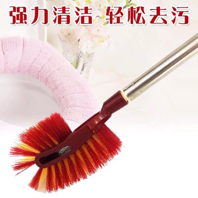 Chổi cọ tolet 2 đầu cán ilox có thể tháo rời gia si
