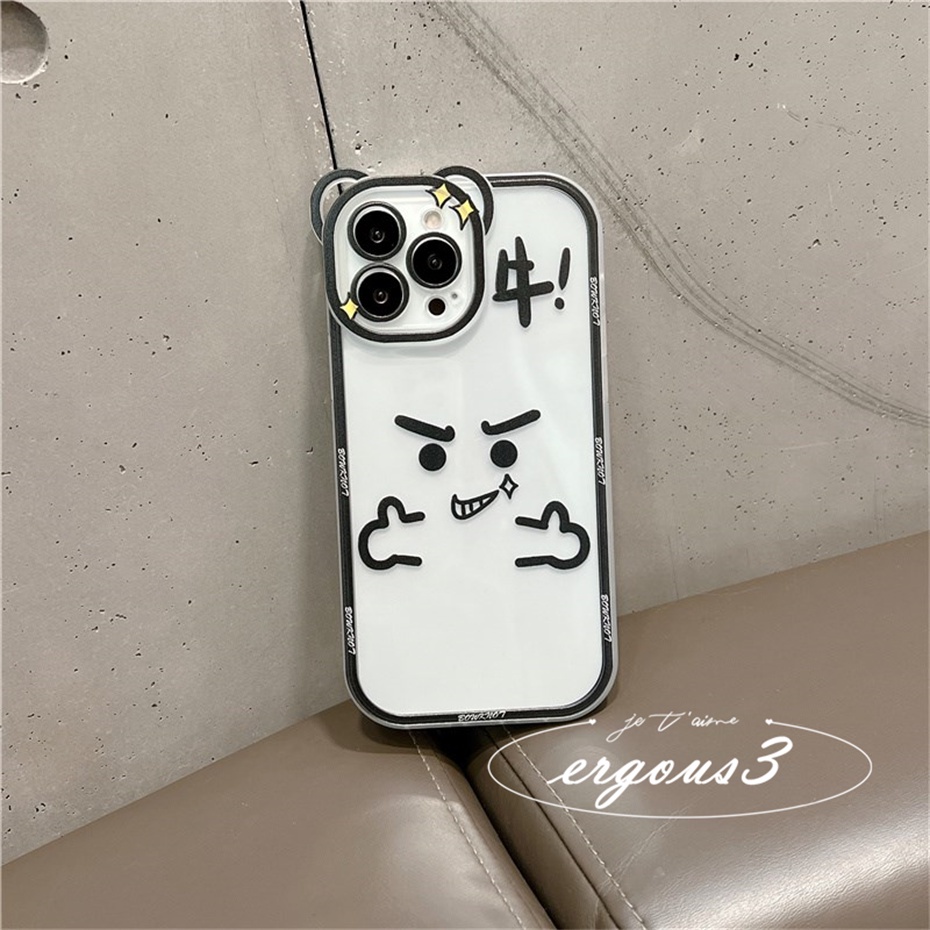 Ốp Điện Thoại Mềm Hình Gấu Vui Nhộn Sáng Tạo Cho iPhone 14 13 12 11 Pro Max SE2020 X XR Xs Max 7 8 6 6s Plus