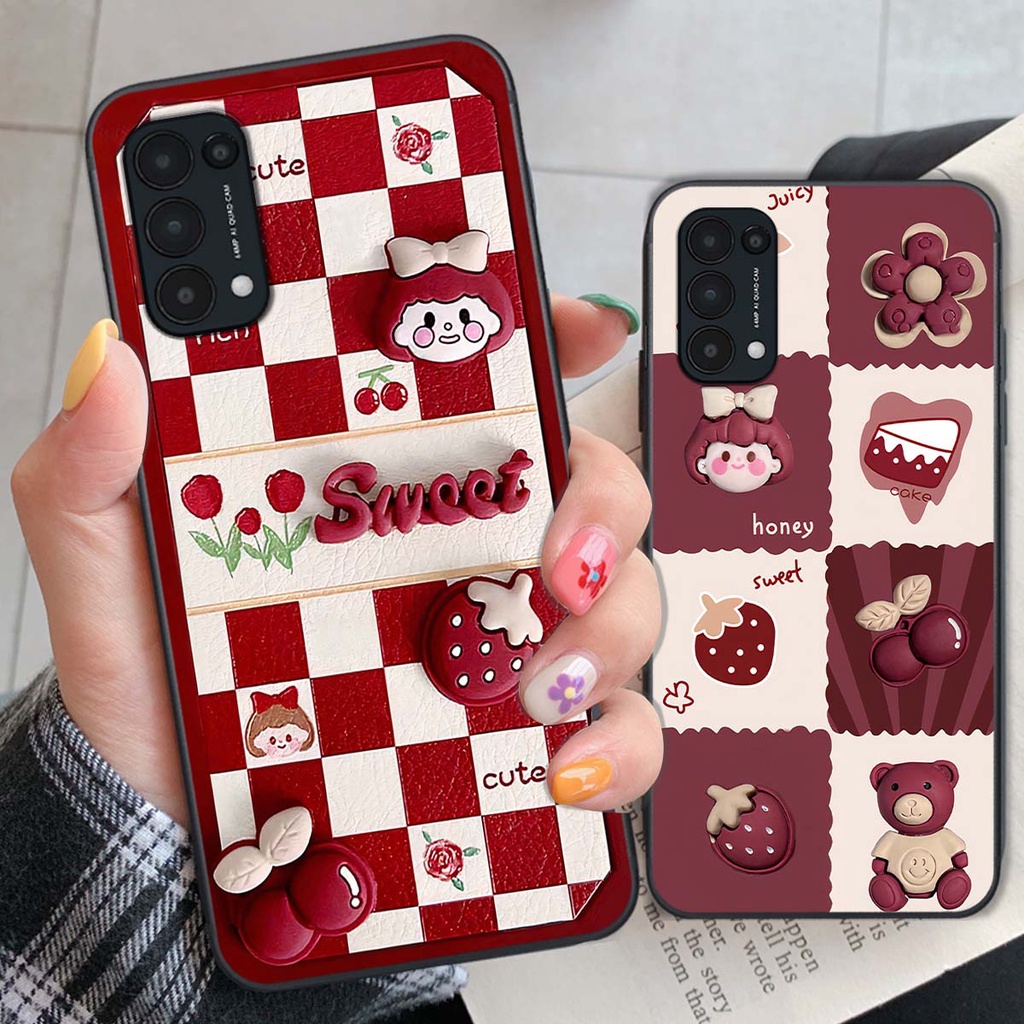 Ốp Oppo Reno5 4G / Reno5 5G / Reno 5 in hình trái tim, caro kẹo ngọt đầy cá tính siêu đẹp siêu chất