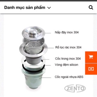 Xi Phông bộ xẢ thoát nước chậu rửa chén 2 hộc