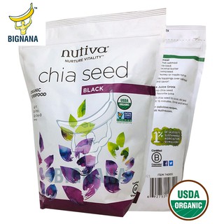 Hạt Chia Nutiva Organic Mỹ Cao Cấp Gói 907g, Chia Seed, Tăng Cường Vitamin, Khoáng Chất, Đẹp Da Tóc