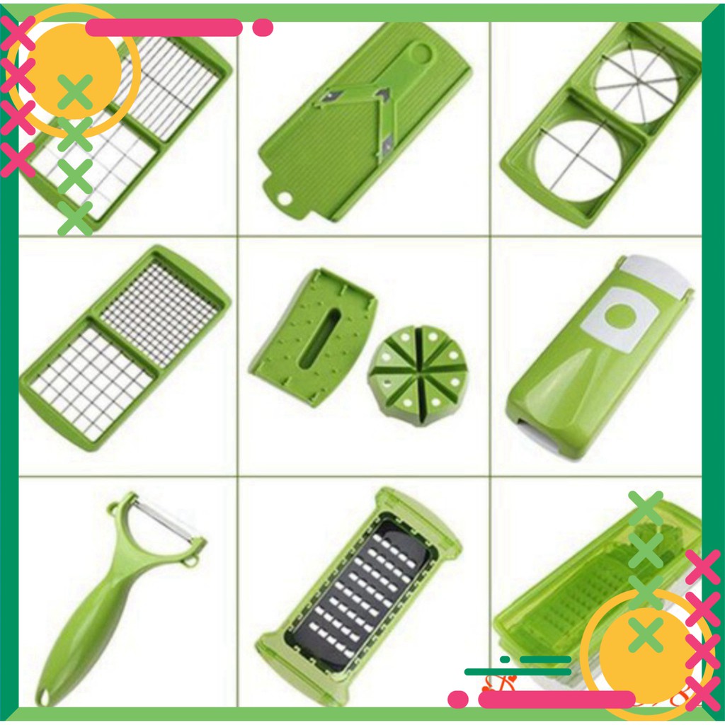 [FREE SHIP] 💥[Rẻ vô địch]💥 Bộ cắt gọt đa năng 10 món Tiện Dụng Nicer Dicer Plus💥SIÊU HOT💥