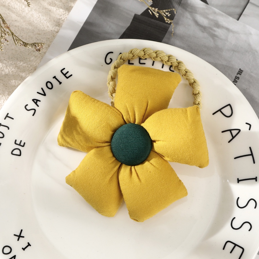 Dây Buộc Tóc Cao Su Co Giãn Đính Hoa Dễ Thương Phong Cách Hàn Quốc Cho Bé Gái