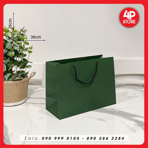 10 TÚI KRAFT 36X26X15CM - QUAI VẢI - KHỔNG LỒ