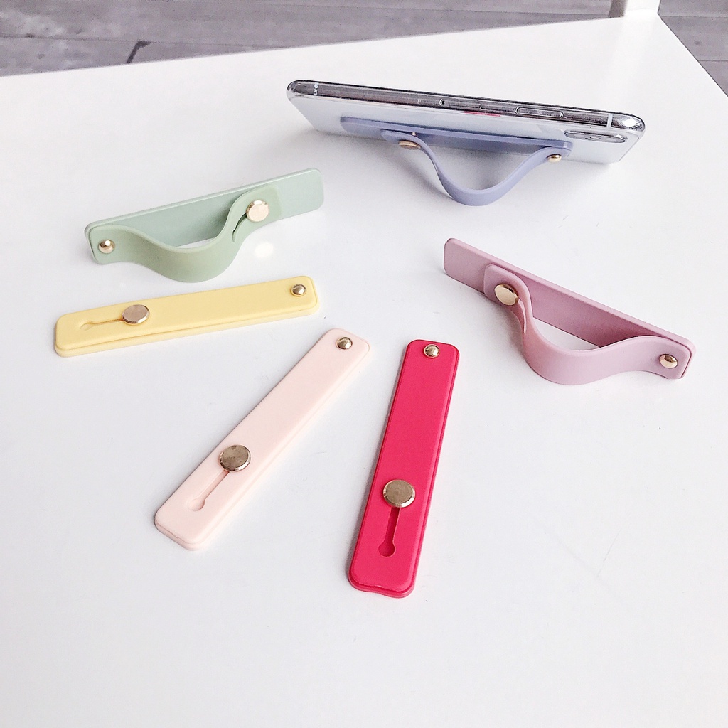 Giá Đỡ Điện Thoại Bằng Silicon Màu Trơn Đơn Giản