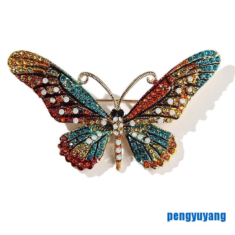 Vn (Hàng Mới Về) Hoa Tai Hình Bướm Đính Kim Cương Nhân Tạo Thời Trang Cho Nữ