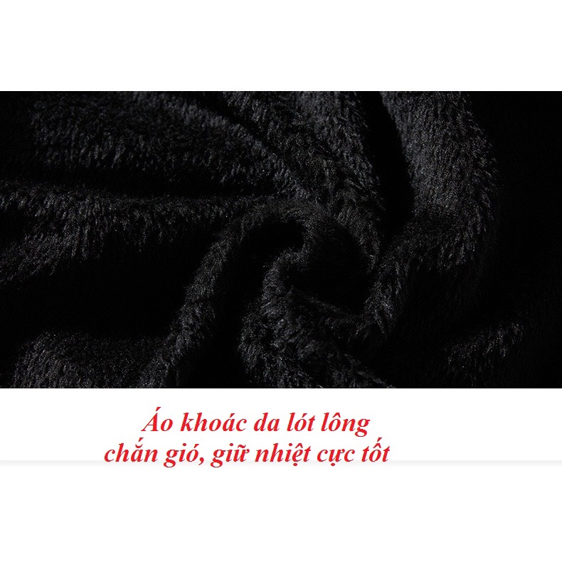 Áo khoác Da Nam Cao Cấp, lót lông giữ nhiệt, kiểu dáng mới 2022 trẻ trung cá tính