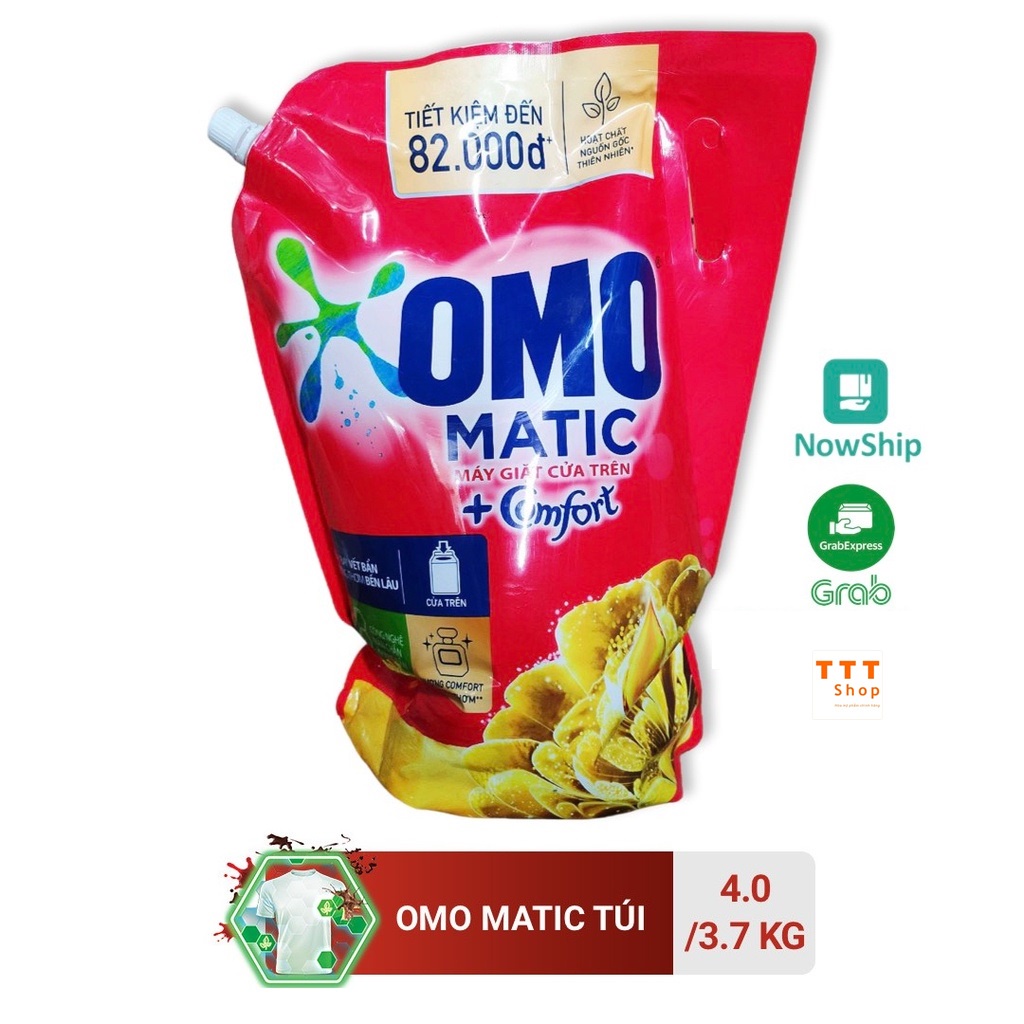 [Hoả Tốc] Nước Giặt OMO cho máy TINH DẦU THƠM trọng lượng từ 2kg đến 3.6kg