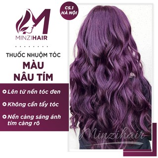 Thuốc Nhuộm Tóc Màu Nâu TÍm [LÊN TỪ NỀN TÓC NÂU] | MINZIHAIR HN