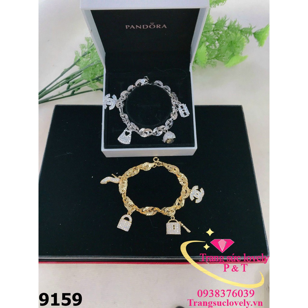 Lắc tay phụng ba khoen gắn charm 9159