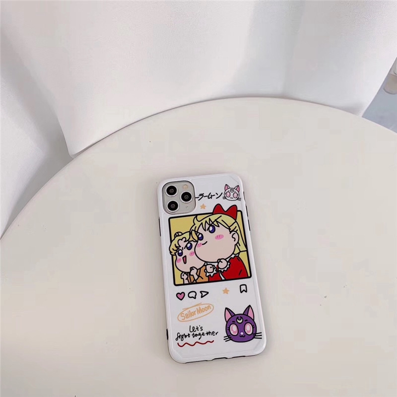 Ốp điện thoại mạ arc in hình Thủy thủ Mặt Trăng sáng tạo chống trày cho IPhone 11 Pro Max 7 8 Plus X Xrxs Max Se2