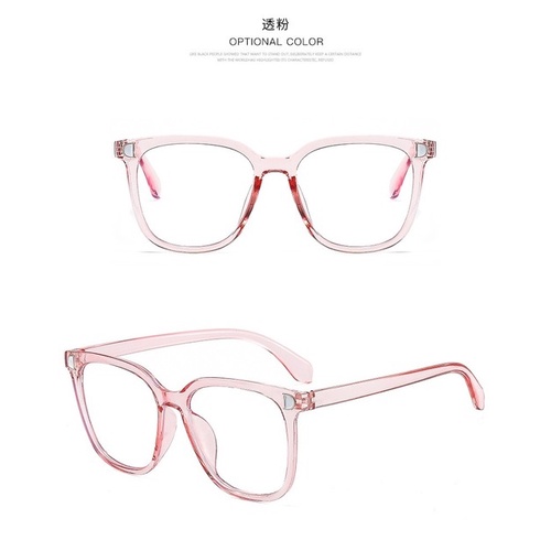 Mắt kính chống tia UV gọng nhựa trong suốt thời trang sành điệu