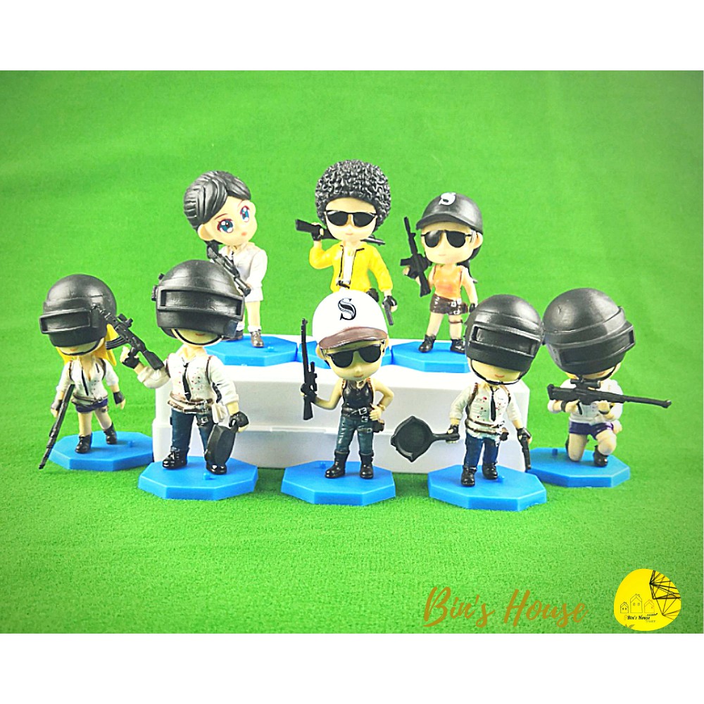 Bộ 8 mô hình chibi Pubg siêu cute  8 cm ( ảnh thật)