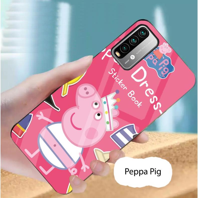 Ốp lưng Xiaomi Redmi Note 9 4G / Redmi 9T (2021) / Poco M3 mặt lưng ép kính nano chống bể hình dễ thương