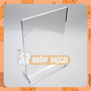 Kệ Menu Mica ĐỨNG A5 Đế Lùa
