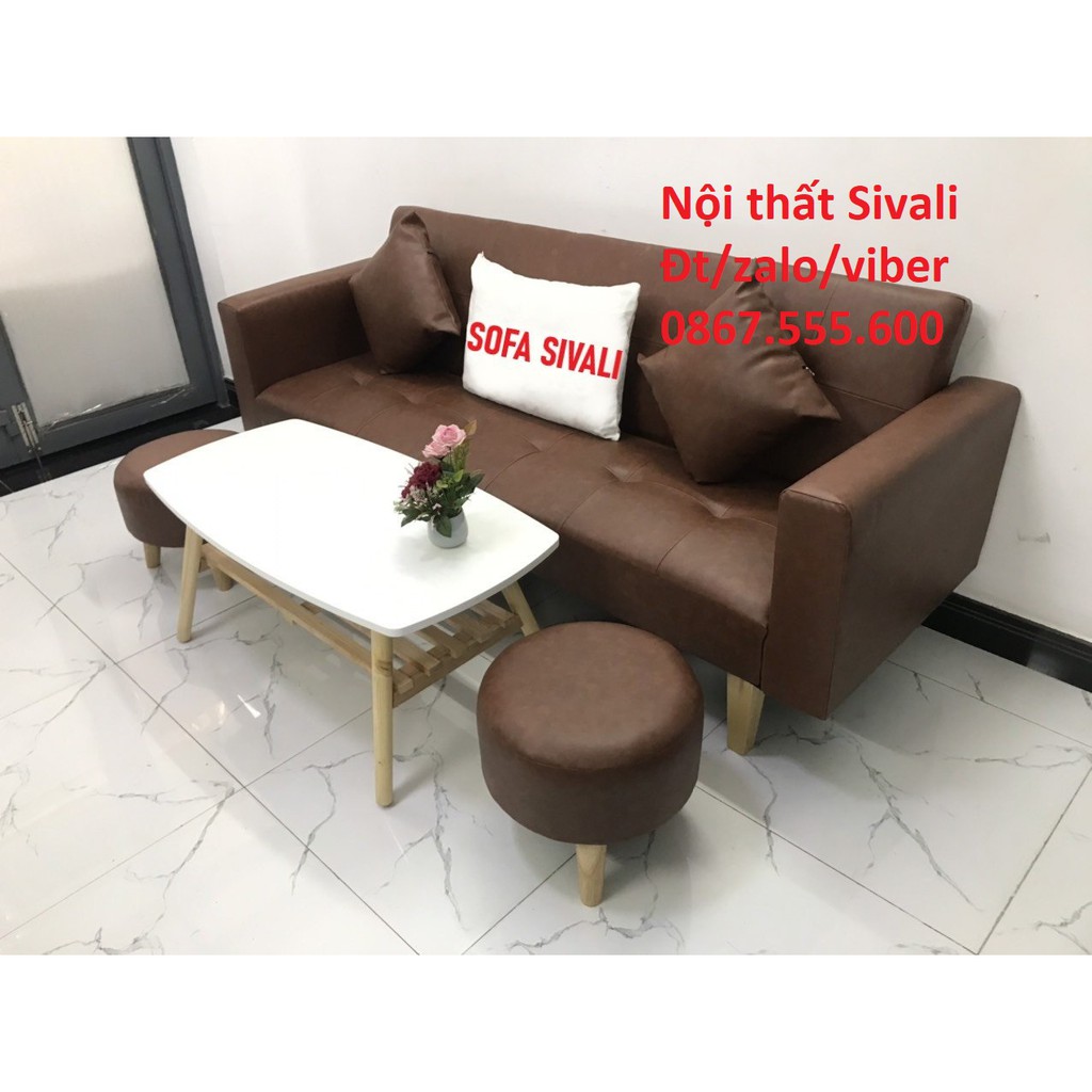 Bộ ghế dài sofa bed tay vịn phòng khách sopha sivali salon