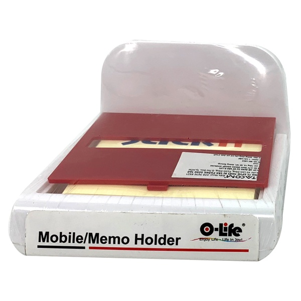 Hộp Giấy Note Và Giá Đỡ Điện Thoại O-Life S335-00 - Màu Đỏ