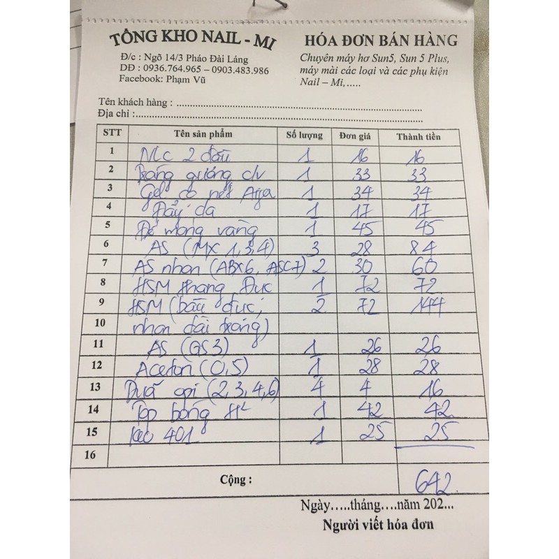 Combo phụ kiện nails cao cấp