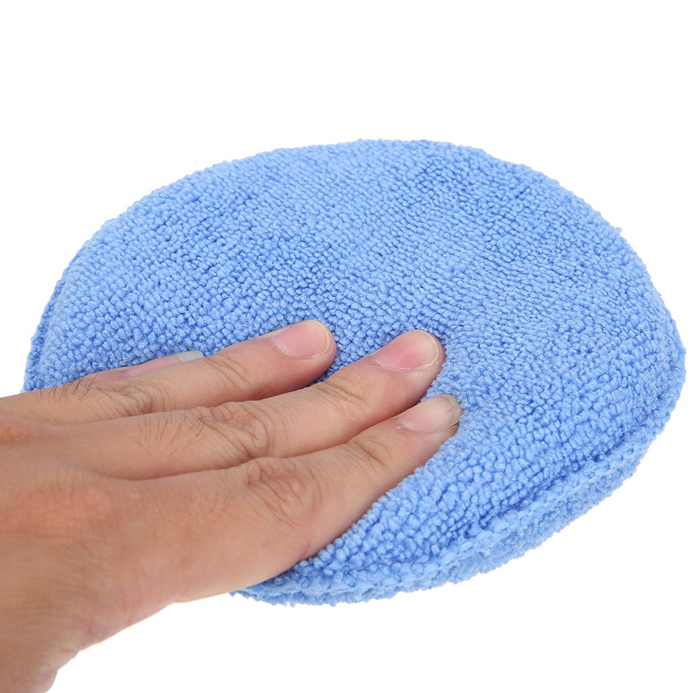Bộ 5 Miếng Mút Tròn Bằng Sợi Microfiber Siêu Mềm Dùng Đánh Bóng Xe Hơi