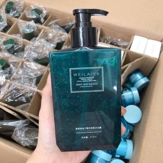 Sữa Tắm Hương Nước Hoa Weilaiya Trứng Cá Tằm Scaviar Màu Xanh Chính Hãng Lọ 312ml, Chăm Sóc Sắc Đẹp, Giá Rẻ  Giao Nhanh