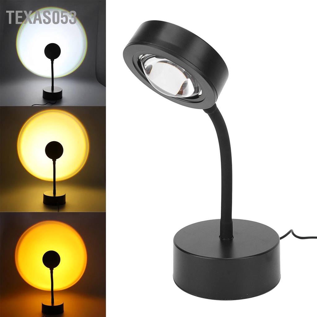 [Hàng mới về] Đèn chiếu hoàng hôn RGB 5W LED USB độ trong suốt tốt ống linh hoạt cho bữa tiệc tại nhà