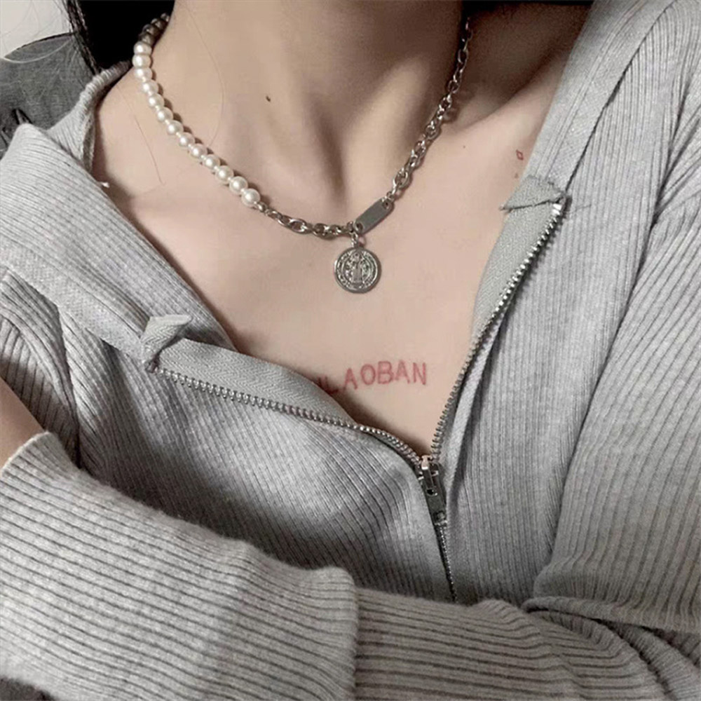 vòng cổ Nữ Dáng Dài Đính Ngọc Trai Xinh Xắn