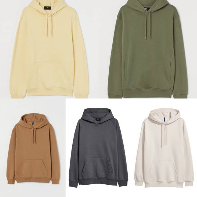 Áo Hoodie Màu Trơn In Chữ H & M Toàn Bộ