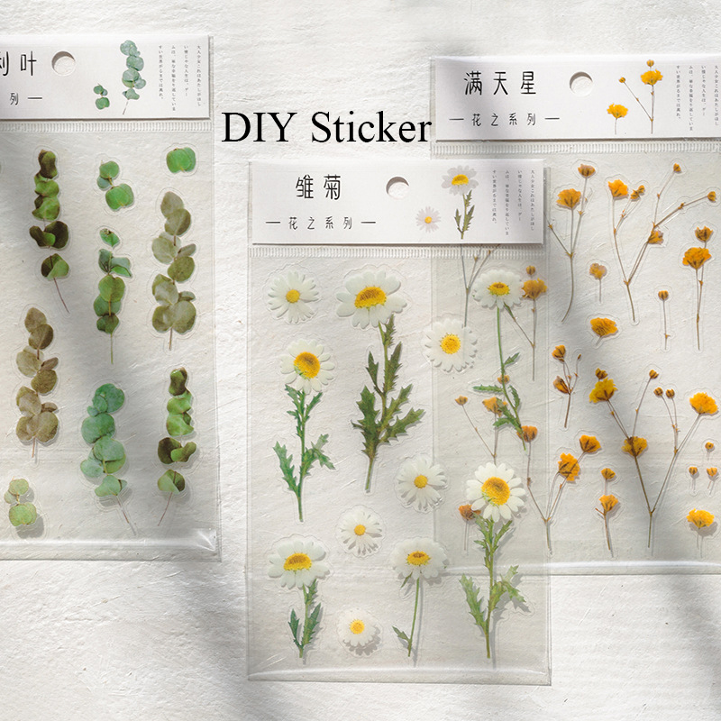 Miếng Dán Trang Trí Hình Hoa Hồng/Hoa Anh Đào/Hoa Oải Hương Độc Đáo Diy