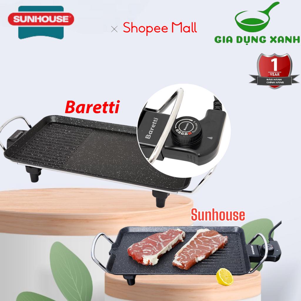 Bếp nướng điện không khói SUNHOUSE SHD4607 hoặc BARETTI BRD462 bảo hành 12 tháng chính hãng