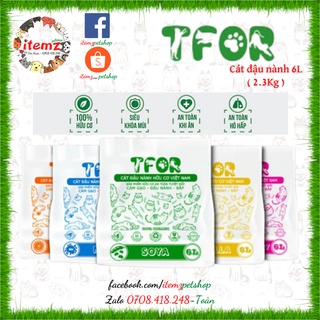 Cát vệ sinh cho mèo - cát đậu nành hữu cơ an toàn - tfor - 6l ~ 2.3kg