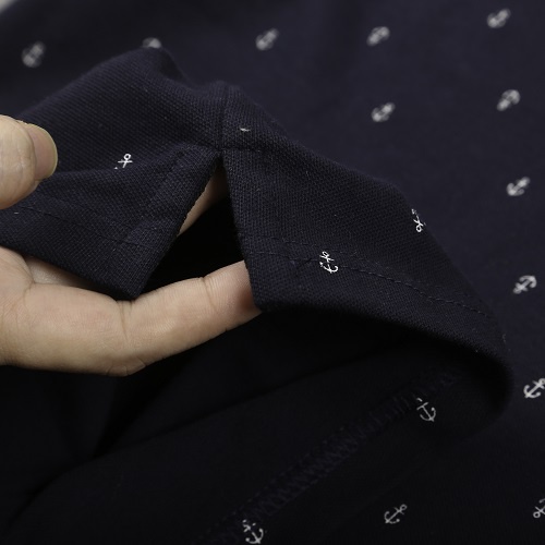 [Mã SRBACK010912 hoàn 20K xu đơn 50K] Áo polo nam xanh đen họa tiết mỏ neo 100% coton - 4 Men Store | BigBuy360 - bigbuy360.vn