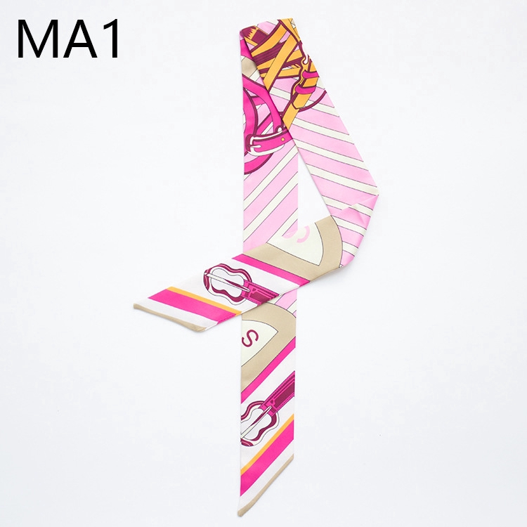 Khăn Ruy Băng EFAN Bằng Lụa Họa Tiết Kẻ Sọc Dài 100cm