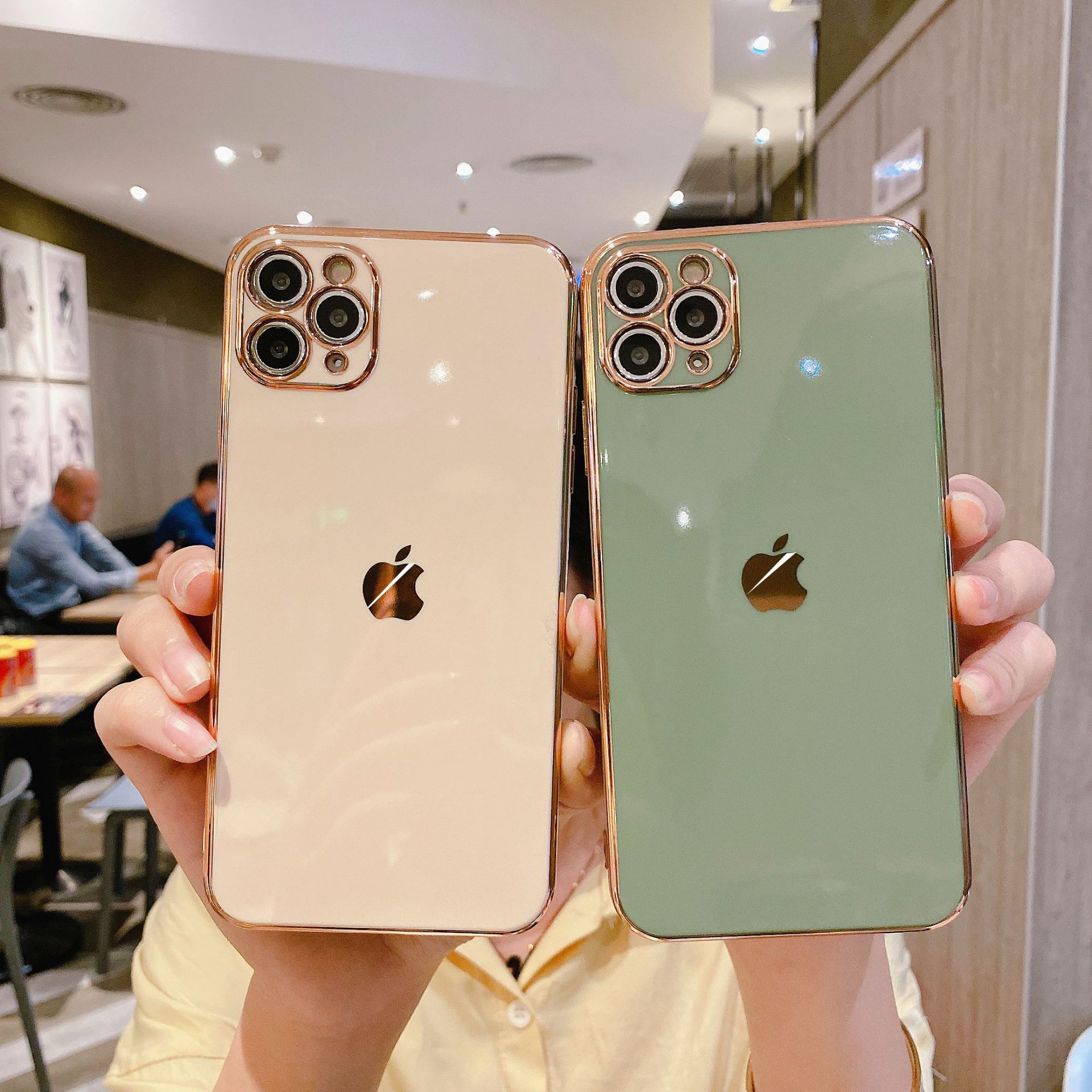 Ốp iphone - Ốp lưng viền vuông giả ip 12 dành cho 12, 12 Pro Max thiết kế sang trọng - Enjoe Case