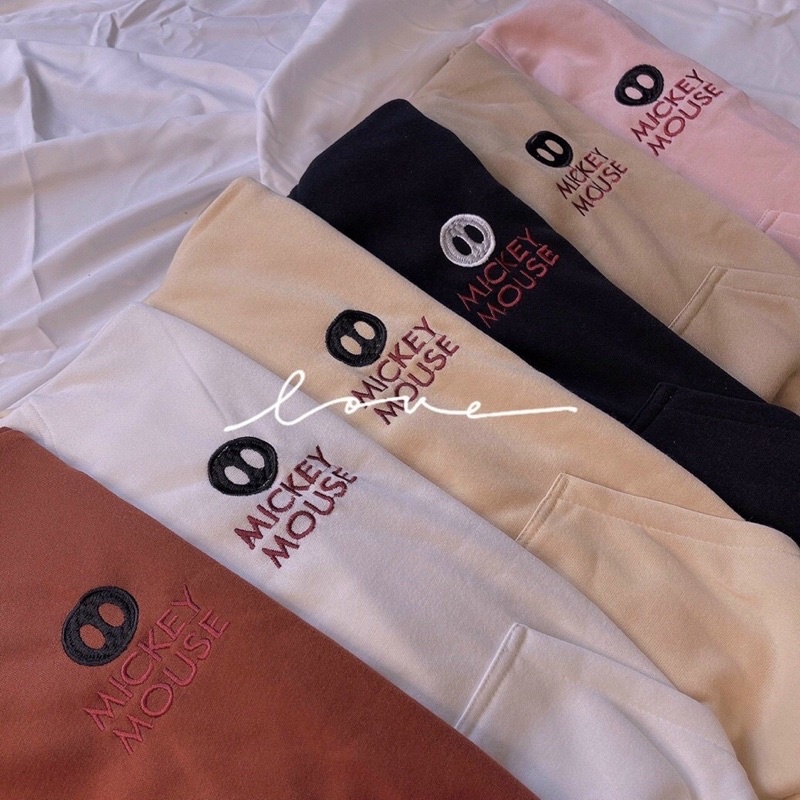 Áo khoác chui đầu hoodie nỉ ngoại thêu tay phồng unisex ulzzang nam nữ