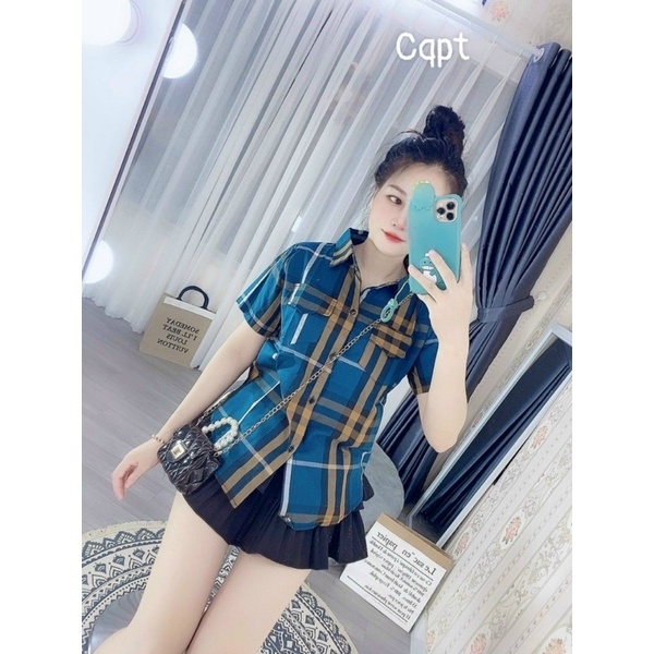 Áo sơ mi caro hàng cao cấp Quảng Châu, sơ mi bbr giá rẻ