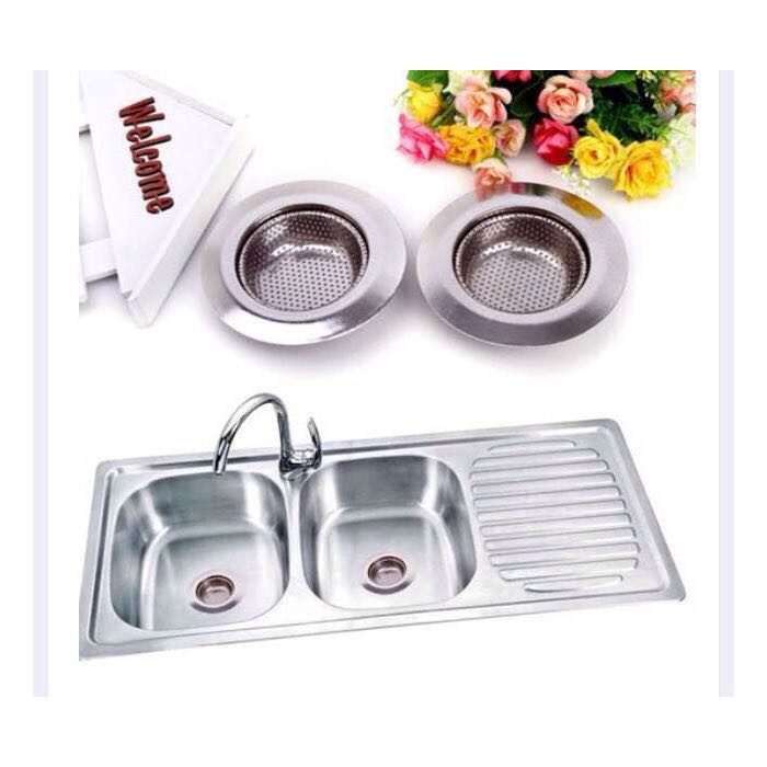 Combo 02 dụng cụ lọc rác bồn rửa chén inox chống gỉ