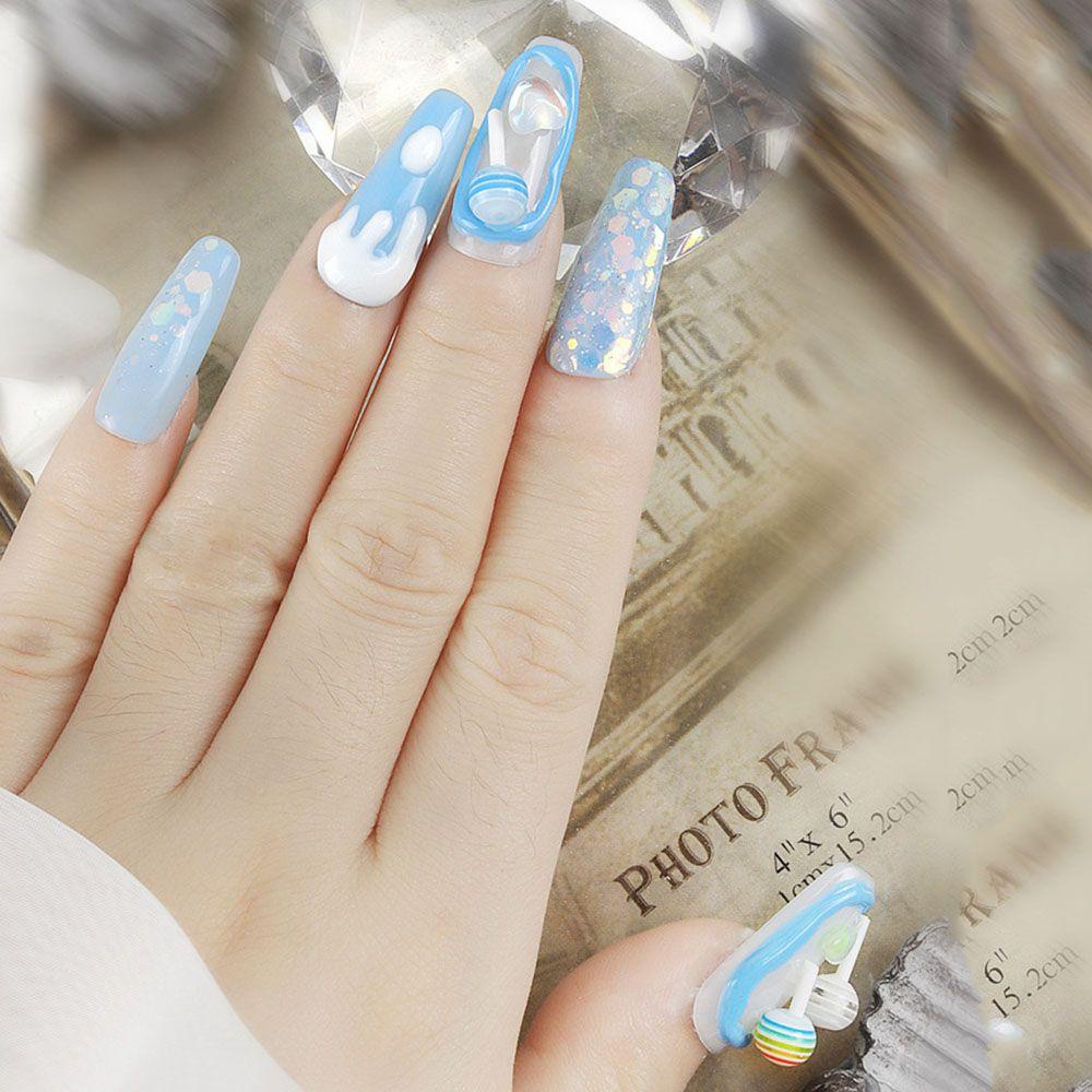 Phụ Kiện Trang Trí Móng Tay Hình Kẹo Mút Dễ Thương DIY